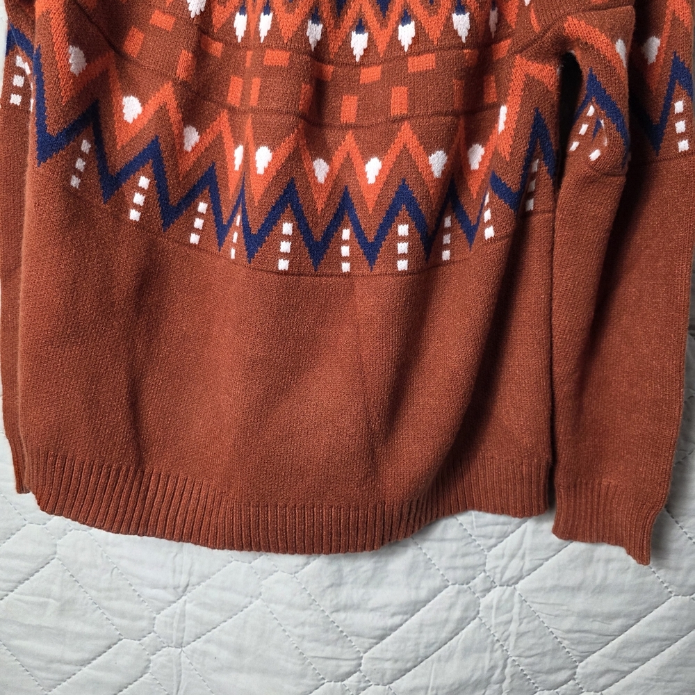 Women's Knitted Retro Round Neck Loose Pullover Sweate Sz L - Picture 7 of 8